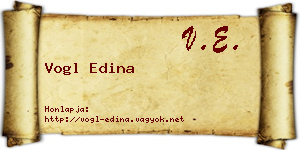Vogl Edina névjegykártya